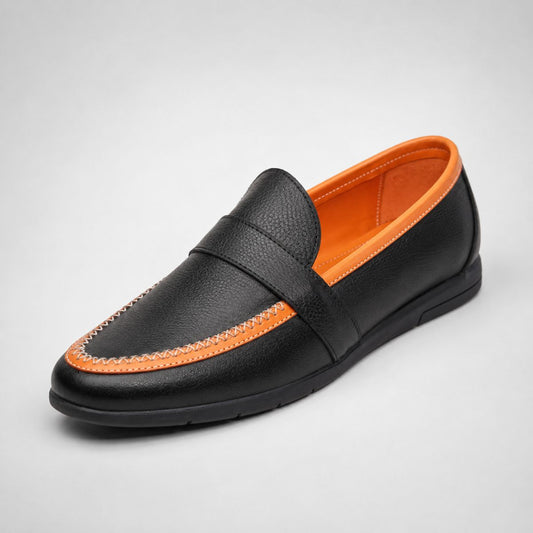 Calvin ryalka : Mocassins Car Shoes en Cuir Véritable pour Hommes