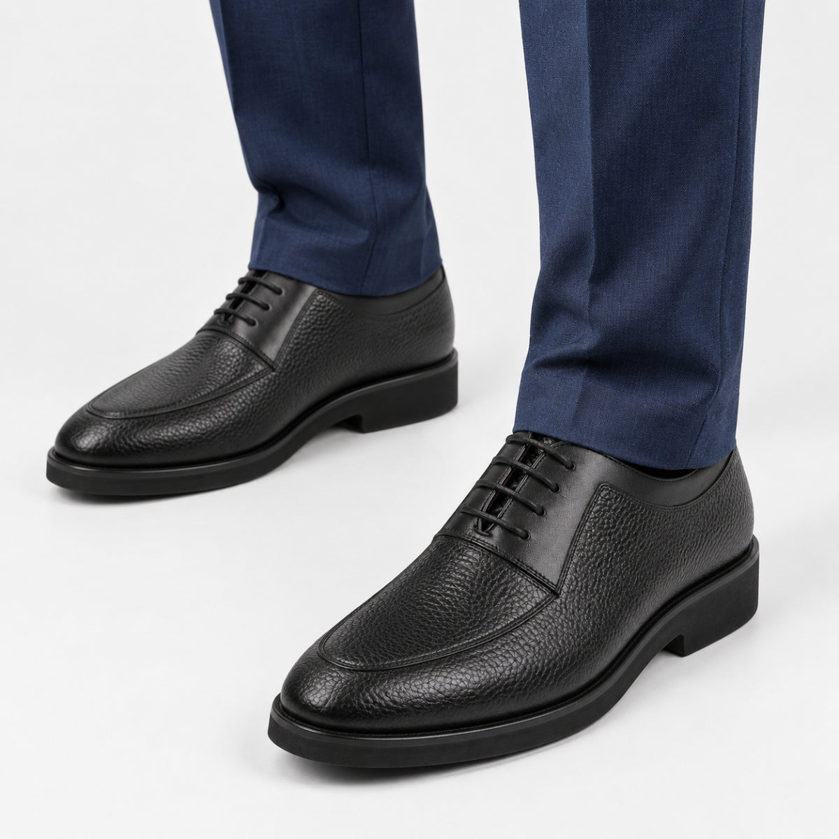 Adrien : Derby en cuir grainé pour homme