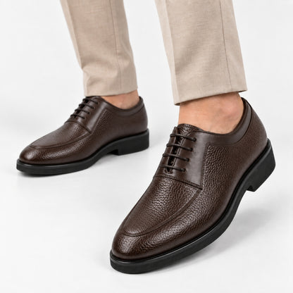 Adrien : Derby en cuir grainé pour homme