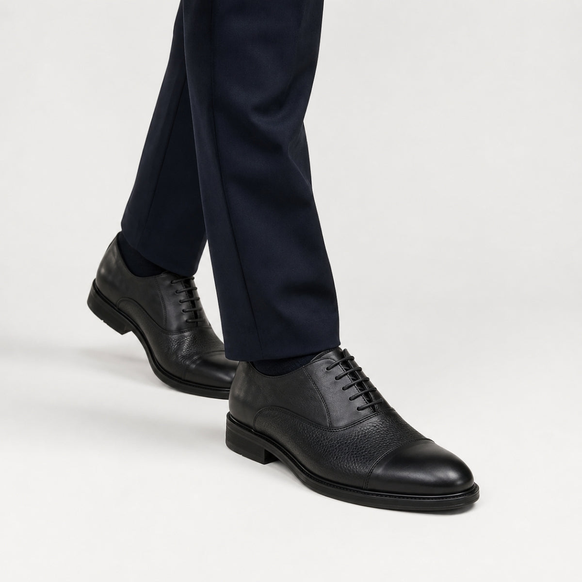 Oxford Cap-Toe en cuir véritable pour hommes