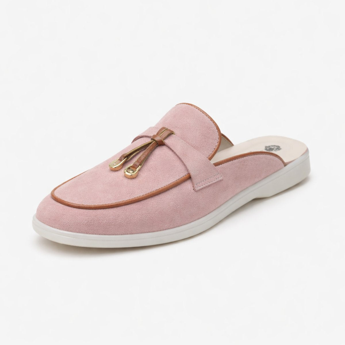 Mules en cuir velours pour femmes : Élina