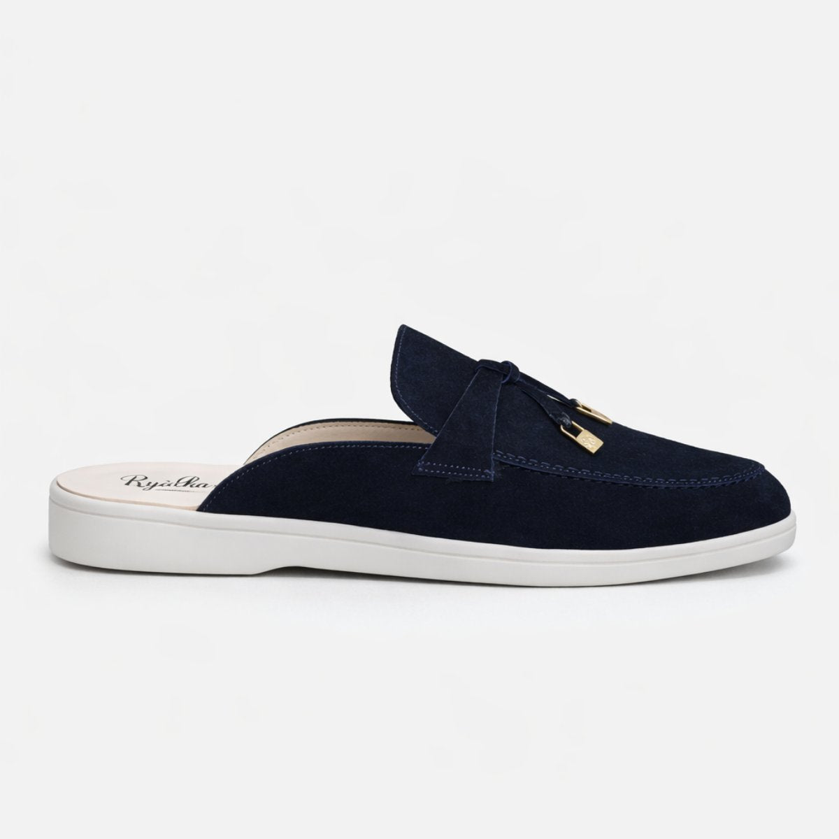 Mules en cuir velours pour femmes : Élina