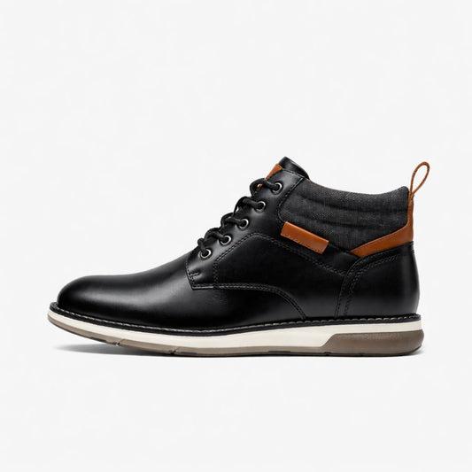Bottines Chukka Homme Noir & Camel