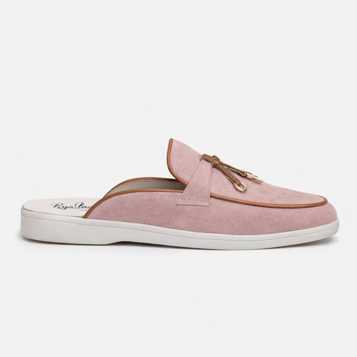 Mules en cuir velours pour femmes : Élina