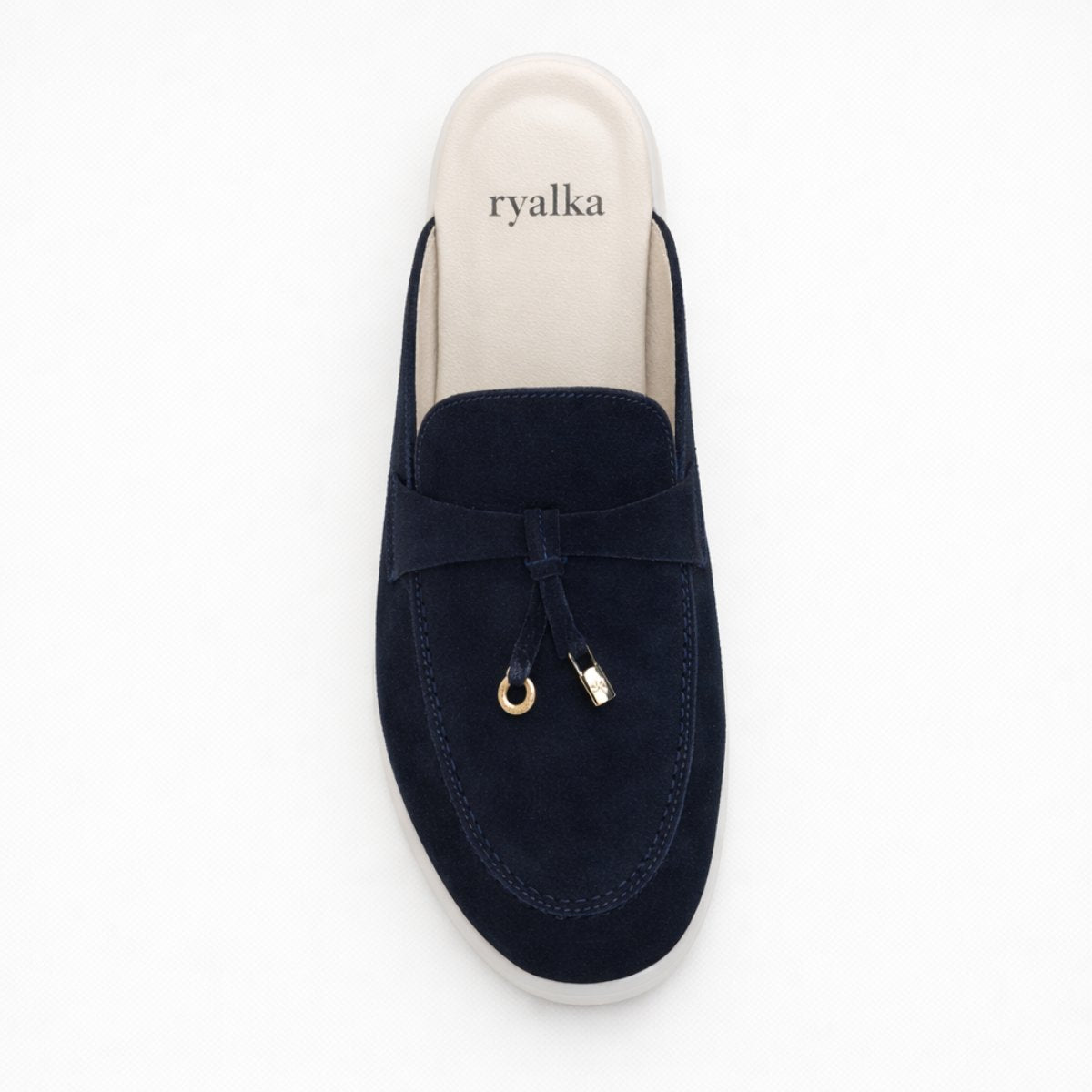 Mules en cuir velours pour femmes : Élina