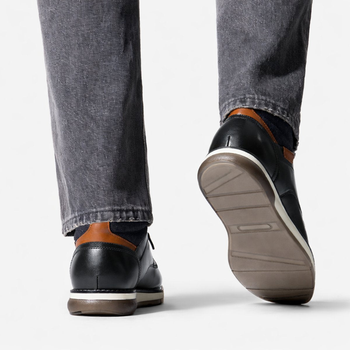 Bottines Chukka Homme Noir & Camel