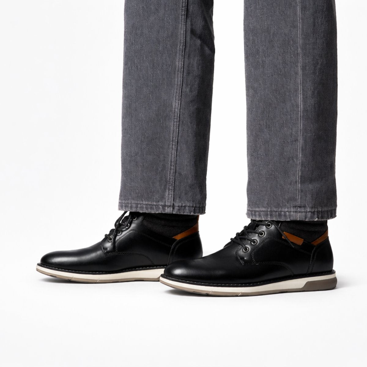 Bottines Chukka Homme Noir & Camel