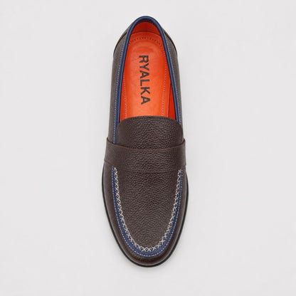 Calvin ryalka : Mocassins Car Shoes en Cuir Véritable pour Hommes